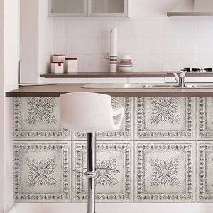 Distressed Tin Tile Peel + Stick Wallpaper