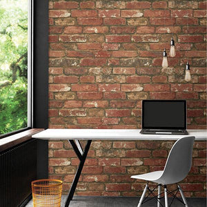 Vintage Brick Peel + Stick Wallpaper