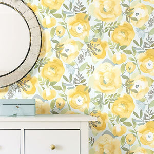 Watercolor Floral Peel + Stick Wallpaper