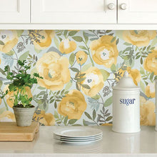 Load image into Gallery viewer, Watercolor Floral Peel + Stick Wallpaper
