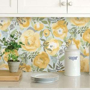 Watercolor Floral Peel + Stick Wallpaper