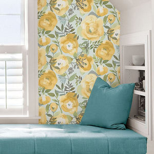 Watercolor Floral Peel + Stick Wallpaper