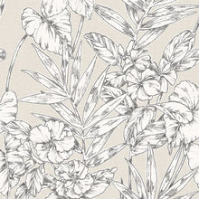 Load image into Gallery viewer, Sketched Hibiscus Peel + Stick Wallpaper
