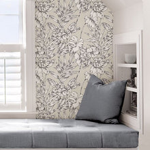 Load image into Gallery viewer, Sketched Hibiscus Peel + Stick Wallpaper
