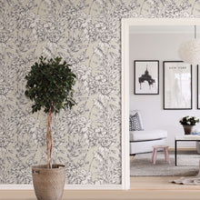 Load image into Gallery viewer, Sketched Hibiscus Peel + Stick Wallpaper
