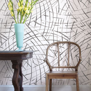 Thin Brushstrokes Peel + Stick Wallpaper