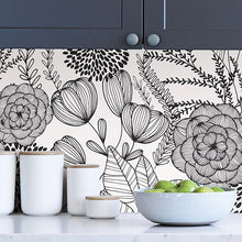 Load image into Gallery viewer, Sketched Multifloral Peel + Stick Wallpaper
