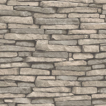 Load image into Gallery viewer, Stacked Stone Peel + Stick Wallpaper
