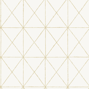 Gold Triangles Peel + Stick Wallpaper