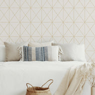 Gold Triangles Peel + Stick Wallpaper