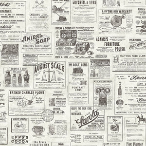 Vintage Newspaper Peel + Stick Wallpaper