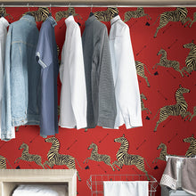 Load image into Gallery viewer, Scalamandré Zebra Safari Peel + Stick Wallpaper
