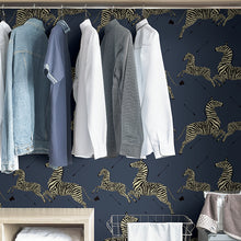 Load image into Gallery viewer, Scalamandré Zebra Safari Peel + Stick Wallpaper
