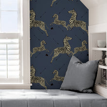 Load image into Gallery viewer, Scalamandré Zebra Safari Peel + Stick Wallpaper
