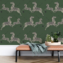 Load image into Gallery viewer, Scalamandré Zebra Safari Peel + Stick Wallpaper
