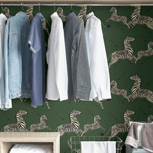 Load image into Gallery viewer, Scalamandré Zebra Safari Peel + Stick Wallpaper
