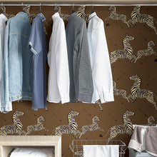 Load image into Gallery viewer, Scalamandré Zebra Safari Peel + Stick Wallpaper

