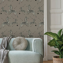 Load image into Gallery viewer, Scalamandré Zebra Safari Peel + Stick Wallpaper
