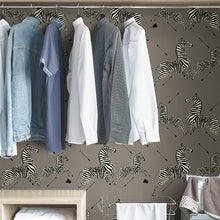 Load image into Gallery viewer, Scalamandré Zebra Safari Peel + Stick Wallpaper
