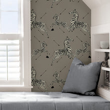 Load image into Gallery viewer, Scalamandré Zebra Safari Peel + Stick Wallpaper
