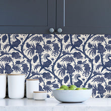 Load image into Gallery viewer, Scalamandré Balinese Peacock Peel + Stick Wallpaper
