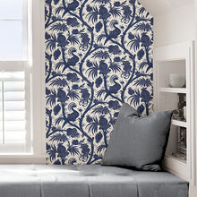 Load image into Gallery viewer, Scalamandré Balinese Peacock Peel + Stick Wallpaper
