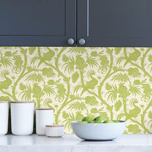 Load image into Gallery viewer, Scalamandré Balinese Peacock Peel + Stick Wallpaper
