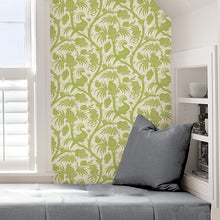 Load image into Gallery viewer, Scalamandré Balinese Peacock Peel + Stick Wallpaper
