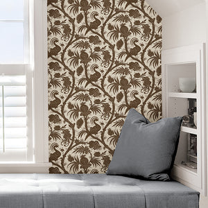 Scalamandré Balinese Peacock Peel + Stick Wallpaper