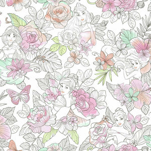 Disney Princess Royal Floral Peel + Stick Wallpaper