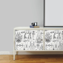 Load image into Gallery viewer, Star Wars Blueprint Side Peel + Stick Wallpaper

