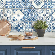 Mediterranean Tile Peel + Stick Wallpaper