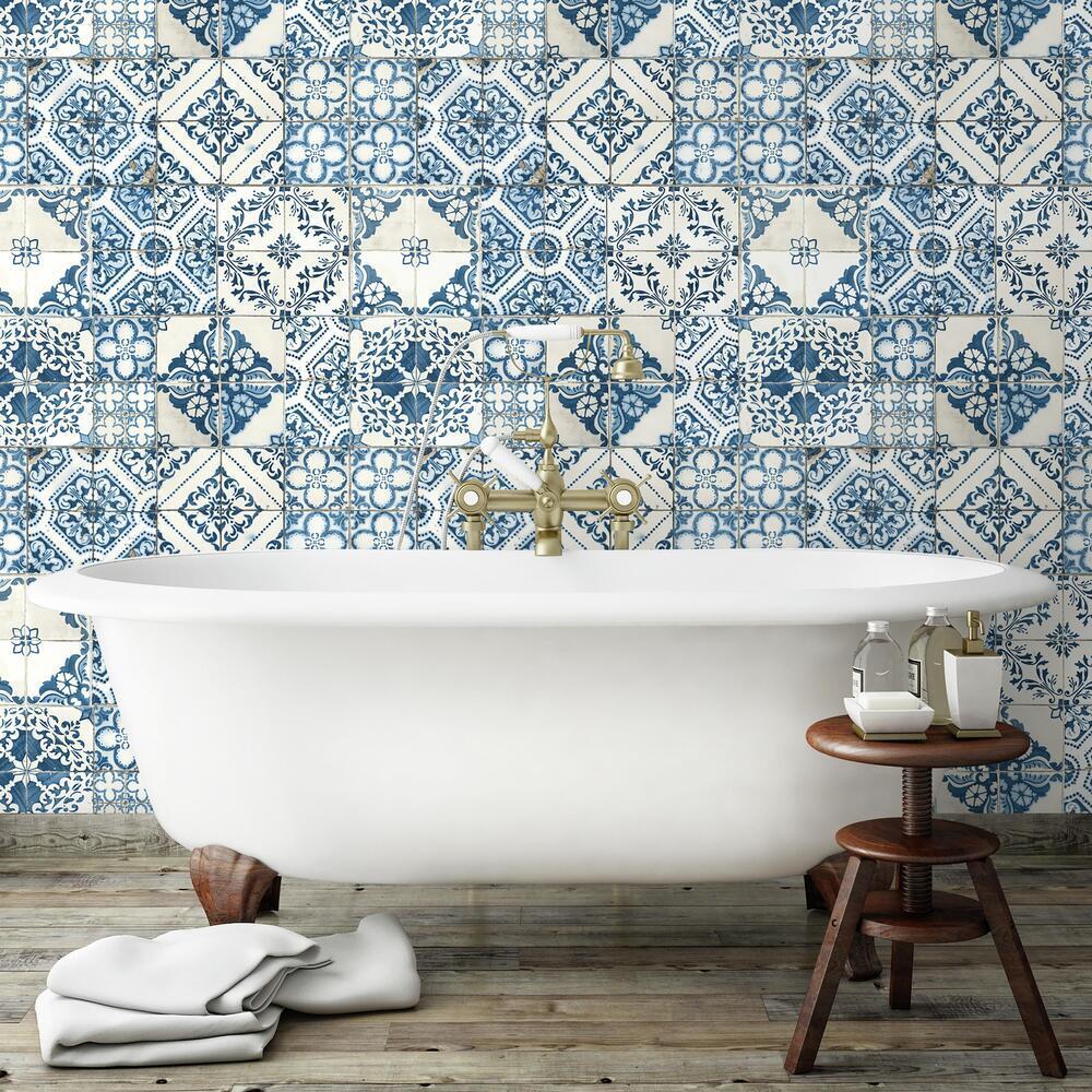 Mediterranean Tile Peel + Stick Wallpaper