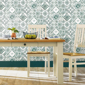 Mediterranean Tile Peel + Stick Wallpaper