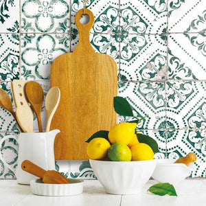 Mediterranean Tile Peel + Stick Wallpaper