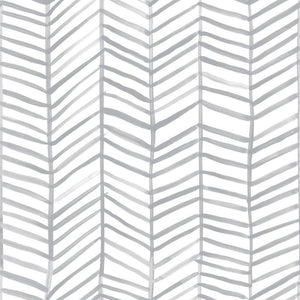 Sketched Herringbone Peel + Stick Wallpaper