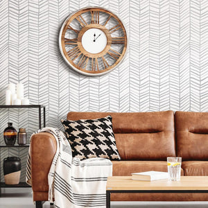 Sketched Herringbone Peel + Stick Wallpaper