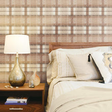 Load image into Gallery viewer, Tweed Plaid Peel + Stick Wallpaper
