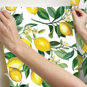 Lemon Zest Peel + Stick Wallpaper