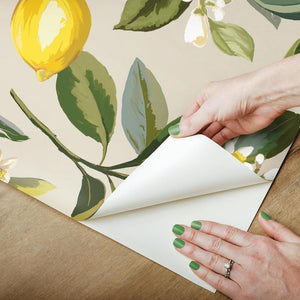 Lemon Zest Peel + Stick Wallpaper