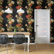 Vintage Floral Stripe Peel + Stick Wallpaper