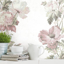 Load image into Gallery viewer, Vintage Floral Stripe Peel + Stick Wallpaper

