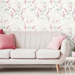 Watercolor Floral Sprig Peel + Stick Wallpaper