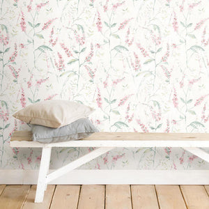 Watercolor Floral Sprig Peel + Stick Wallpaper