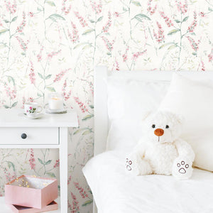 Watercolor Floral Sprig Peel + Stick Wallpaper