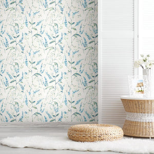 Watercolor Floral Sprig Peel + Stick Wallpaper