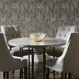 Distressed Ogee Peel + Stick Wallpaper