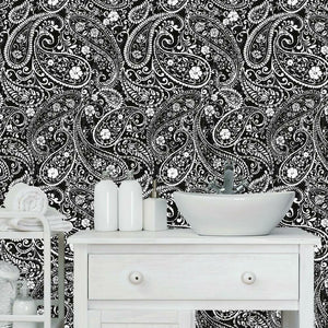 Paisley Peel + Stick Wallpaper