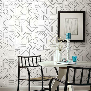 Lines and Shapes Peel + Stick Wallpaper
