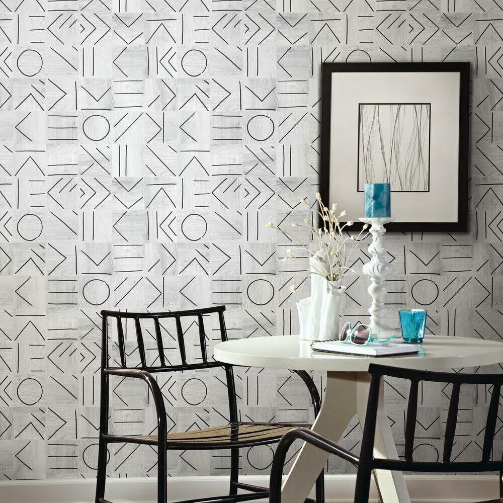 Lines and Shapes Peel + Stick Wallpaper